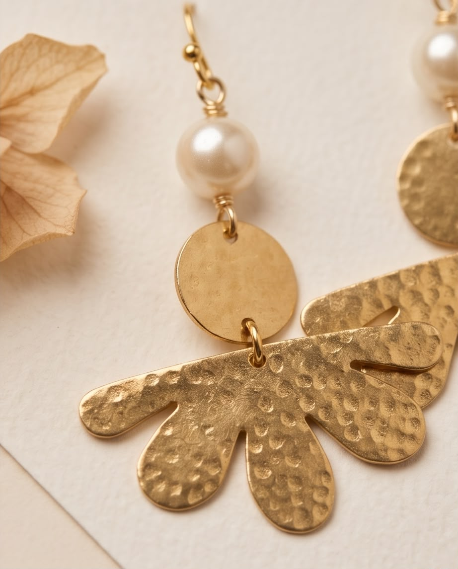 Halva Pearl with brass drops